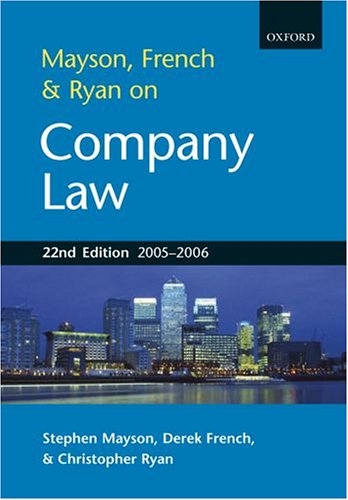 Stock image for Mayson, French and Ryan on Company Law 2005-6 for sale by AwesomeBooks