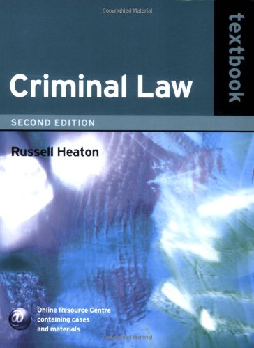 Stock image for Criminal Law Textbook for sale by AwesomeBooks
