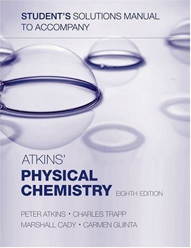 9780199288588: Student's solutions manual to accompany Atkins' Physical Chemistry