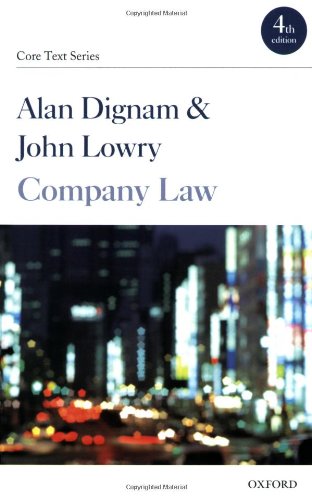 Imagen de archivo de Company Law (Core Texts Series) a la venta por AwesomeBooks