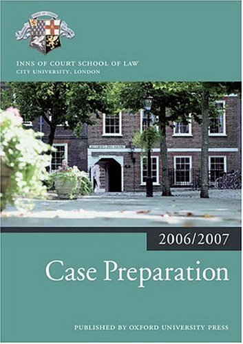 Imagen de archivo de Case Preparation 2006-07 (Bar Manuals) a la venta por AwesomeBooks