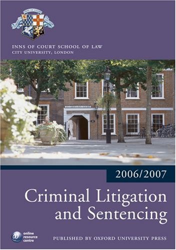 Stock image for Criminal Litigation and Sentencing 2006-07 (Bar Manuals) for sale by WorldofBooks