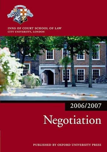 Imagen de archivo de Negotiation 2006-07 (Bar Manuals) a la venta por WorldofBooks