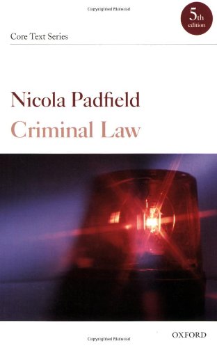 9780199289745: Criminal Law
