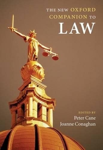 9780199290543: The New Oxford Companion to Law