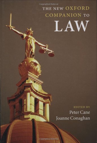 9780199290543: The New Oxford Companion to Law (Oxford Companions)
