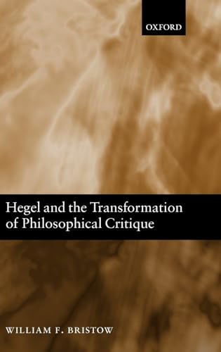 Imagen de archivo de Hegel and the Transformation of Philosophical Critique a la venta por Chiron Media