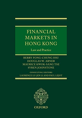 Stock image for Financial Markets in Hong Kong: Law and Practice for sale by Prestige Books