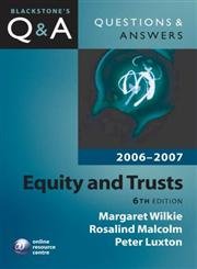 Beispielbild fr Q&A: Equity and Trusts: Blackstone's Law Questions and Answers 2006 and 2007 zum Verkauf von Goldstone Books