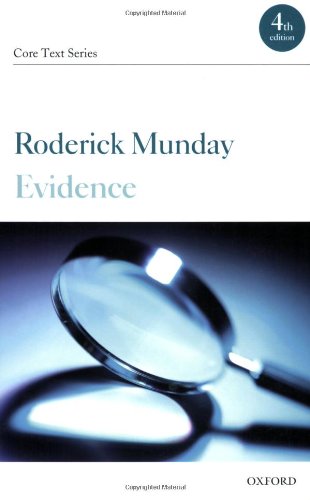 9780199291380: Evidence (Core Texts Series)