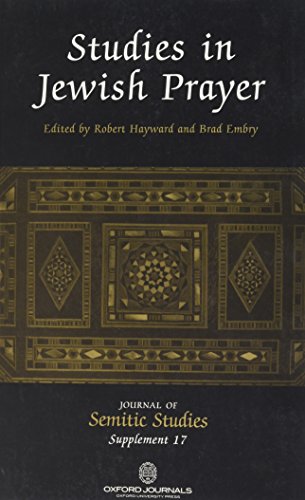 Beispielbild fr Studies in Jewish Prayer zum Verkauf von THE SAINT BOOKSTORE