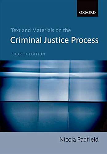Imagen de archivo de Text and Materials on the Criminal Justice Process a la venta por WorldofBooks