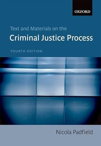 Stock image for Text and Materials on the Criminal Justice Process for sale by Better World Books Ltd