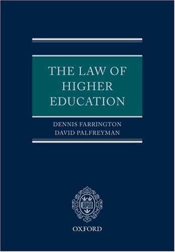 Stock image for The Law of Higher Education for sale by Phatpocket Limited