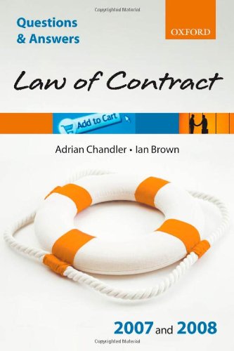 Imagen de archivo de Q and a: Law of Contract 2007 - 2008 a la venta por Better World Books Ltd