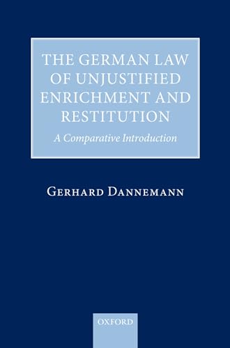 Immagine dell'editore per The German Law of Unjustified Enrichment and Restitution: A Comparative Introduction venduto da Ria Christie Collections
