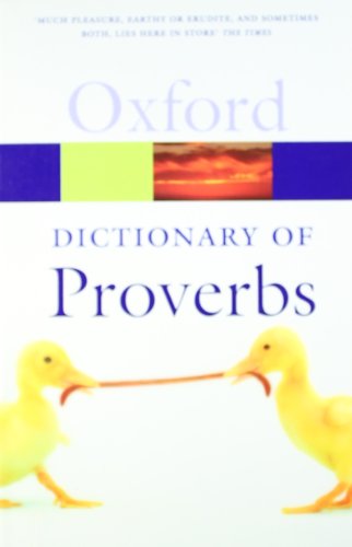 9780199539536: A Dictionary of Proverbs (Oxford Quick Reference)