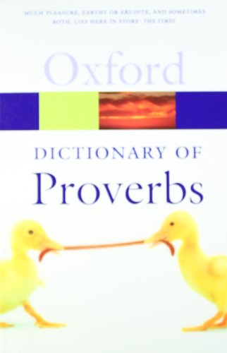 Imagen de archivo de A Dictionary of Proverbs a la venta por Better World Books