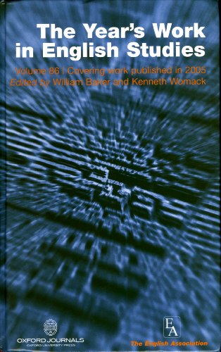 Imagen de archivo de The Year's Work in English Studies, Volume 86, Covering Work Published in 2005 a la venta por Housing Works Online Bookstore