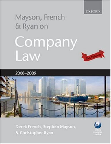 Beispielbild fr Mayson, French and Ryan on Company Law zum Verkauf von AwesomeBooks