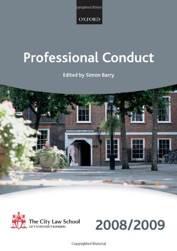 Beispielbild fr Professional Conduct 2008-2009: 2008 Edition (Bar Manuals) zum Verkauf von AwesomeBooks