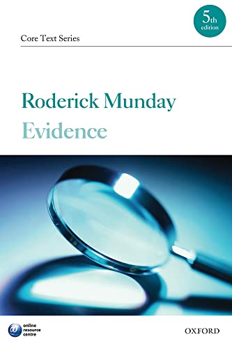 9780199554331: Evidence Core Text (Core Texts Series)