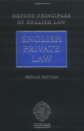 9780199554508: Oxford Principles of English Law: English Private Law (2nd ed) and English Public Law (2nd ed)