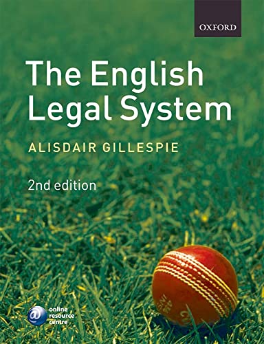 Imagen de archivo de The English Legal System a la venta por Better World Books Ltd