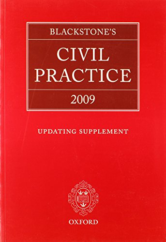 Stock image for Blackstone's Civil Practice 2009 Updating Supplement for sale by WorldofBooks