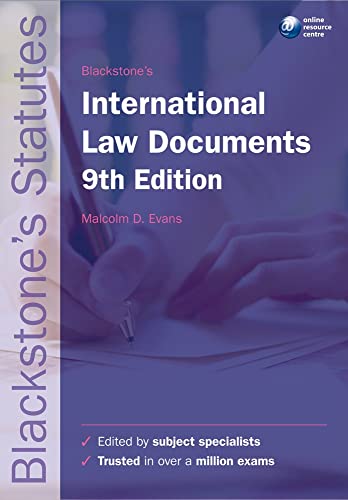 Stock image for Blackstone's International Law Documents for sale by Better World Books