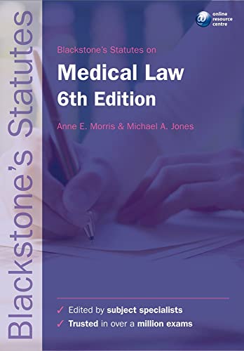 Stock image for Blackstone's Statutes on Medical Law (Blackstone's Statute Series) for sale by AwesomeBooks