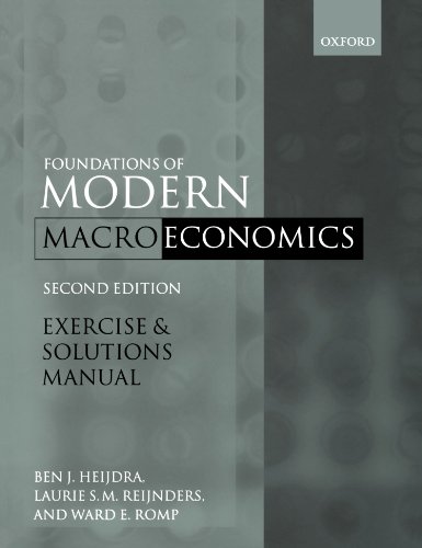 Imagen de archivo de Exercise and Solutions Manual to Accompany Foundations of Modern Macroeconomics a la venta por medimops