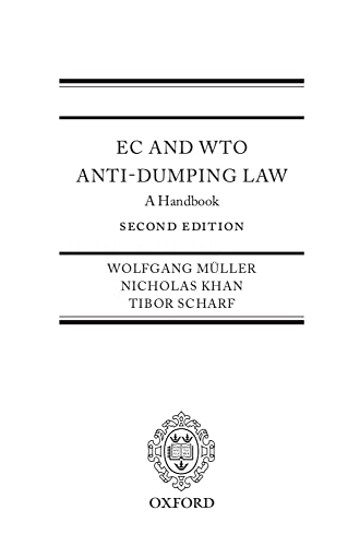 9780199565313: EC and WTO Anti-Dumping Law: A Handbook
