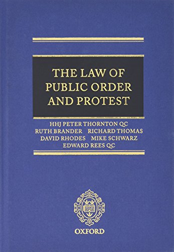 Stock image for The Law of Public Order and Protest for sale by Revaluation Books