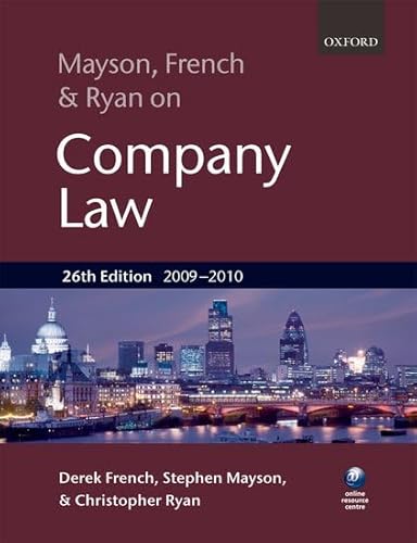 Imagen de archivo de Mayson, French and Ryan on Company Law a la venta por Ergodebooks