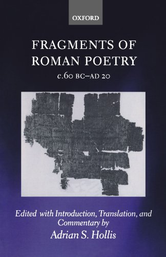 Beispielbild für Fragments of Roman Poetry zum Verkauf von Moe's Books