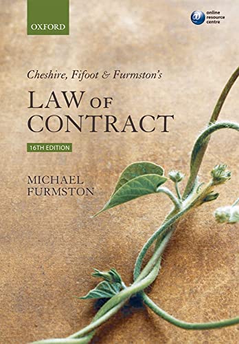 Stock image for Cheshire, Fifoot and Furmston's Law of Contract for sale by WorldofBooks