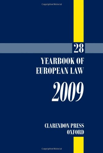 Stock image for Yearbook of European Law 2009 Volume, 28: v. 28 for sale by AwesomeBooks