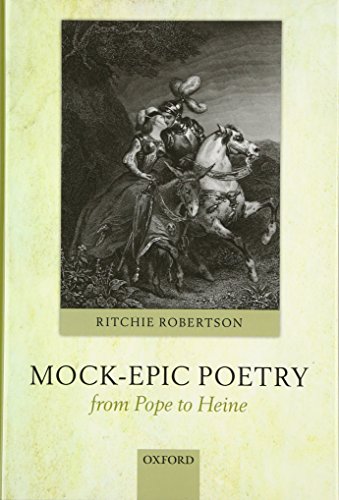 Imagen de archivo de Mock-Epic Poetry from Pope to Heine a la venta por Labyrinth Books
