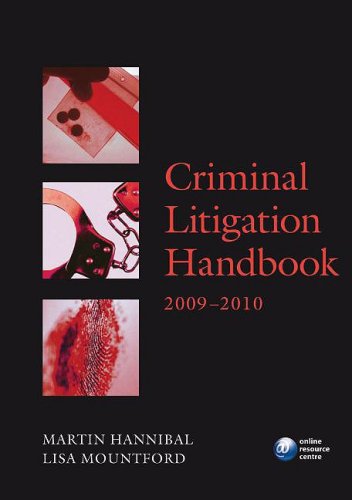 Imagen de archivo de Criminal Litigation Handbook 2009-2010 (Blackstone Legal Practice Course Guide) a la venta por Reuseabook