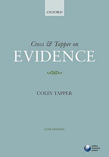 Stock image for Cross & Tapper on Evidence for sale by WorldofBooks