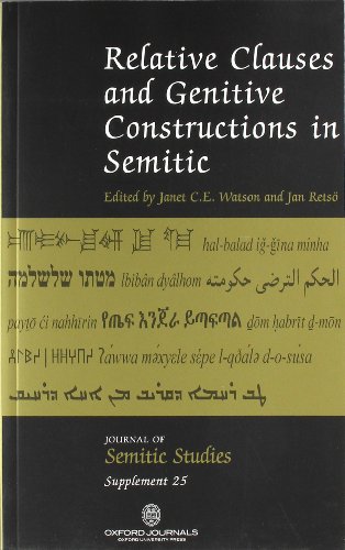 Beispielbild fr Relative Clauses and Genitive Construction in Semitic (Journal of Semitic Studies Supplement) zum Verkauf von Revaluation Books