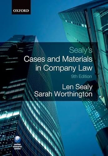 Imagen de archivo de Sealy's Cases and Materials in Company Law a la venta por WorldofBooks