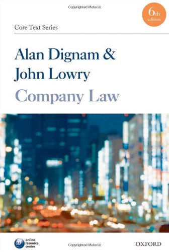 Beispielbild fr Company Law: Core Text (Core Texts Series) zum Verkauf von WorldofBooks
