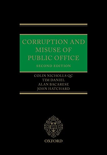 9780199577279: Corruption and Misuse of Public Office