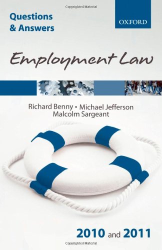 Imagen de archivo de Q&A Employment Law 2010 and 2011 (Law Questions & Answers) a la venta por AwesomeBooks