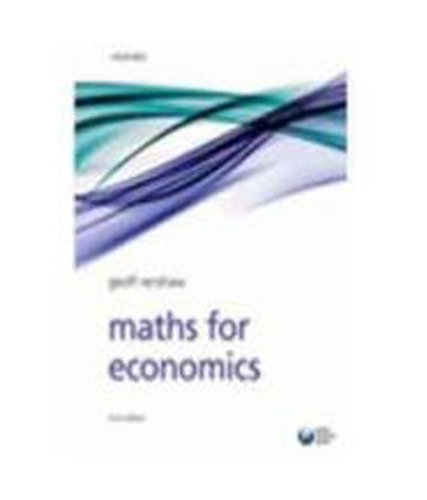 9780199579525: Maths For Economics