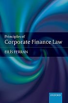 9780199580613: Principles of Corporate Finance Law