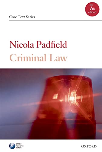 9780199582044: Criminal Law: Core Text