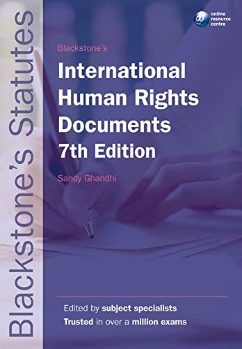 Beispielbild fr Blackstone's International Human Rights Documents (Blackstone's Statute Series) zum Verkauf von AwesomeBooks